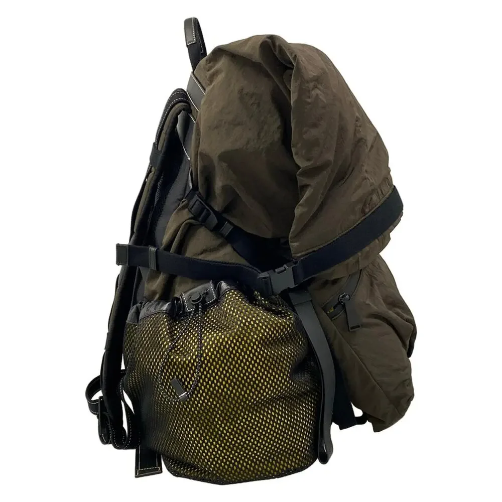 Bottega Veneta Backpack Dark Brown Black Yellow